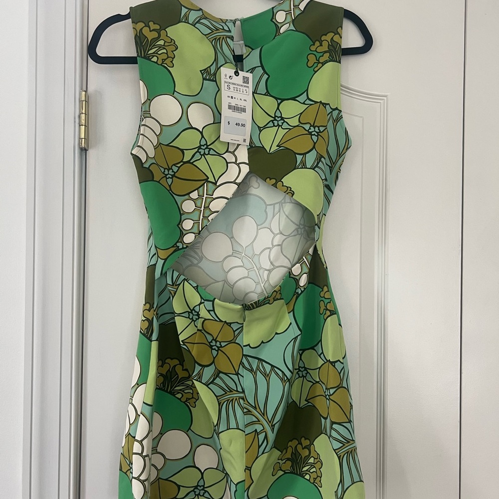 Brand new green paisley Zara dress